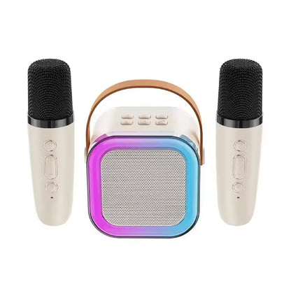 K12 Karaoke Machine Portable Blue Tooth 5.3 Pa Speaker System With 1-2 Wireless Microphones Home Family Singing Children's Gifts