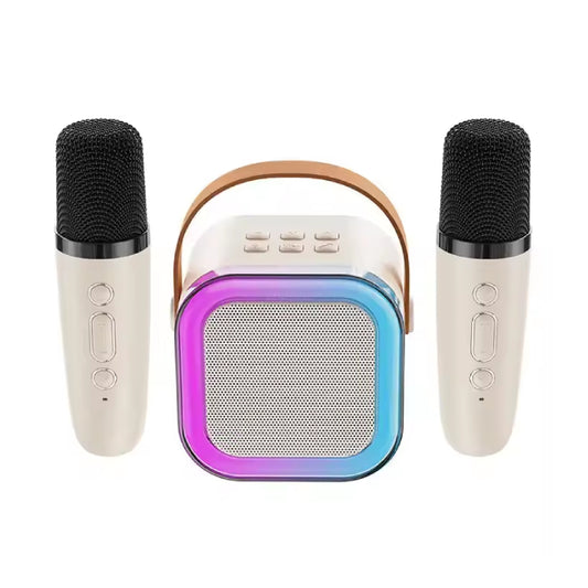 K12 Karaoke Machine Portable Blue Tooth 5.3 Pa Speaker System With 1-2 Wireless Microphones Home Family Singing Children's Gifts